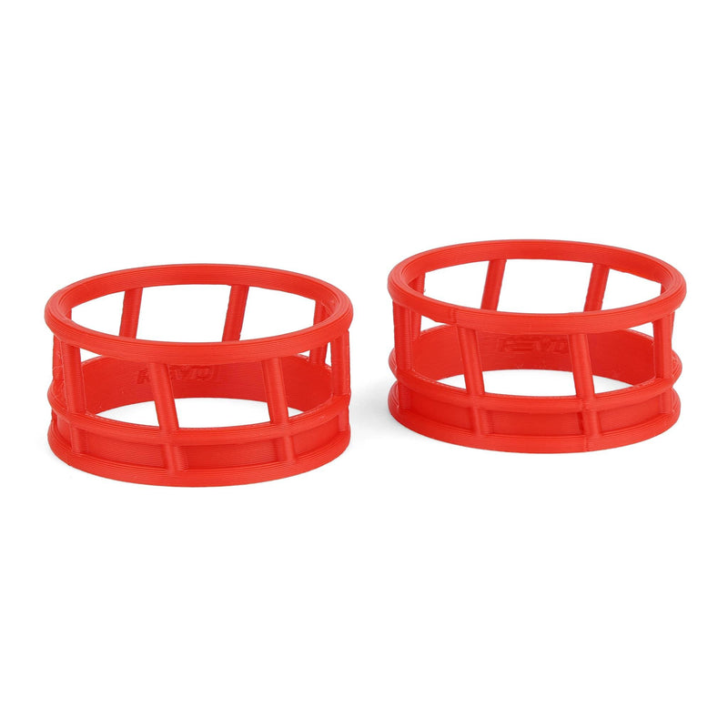 1/64 Red Round Bale Hay Feeder 2-Pack by REVD Toys, 3D Printed