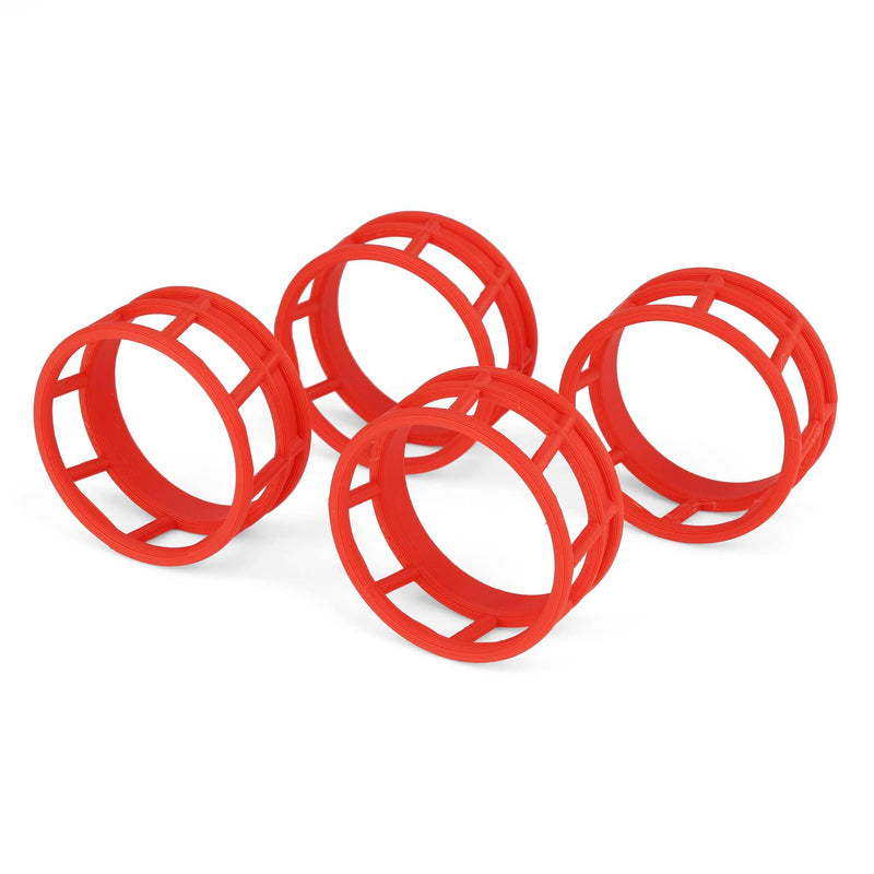 1/64 Red Round Bale Hay Feeder 4-Pack by REVD Toys, 3D Printed