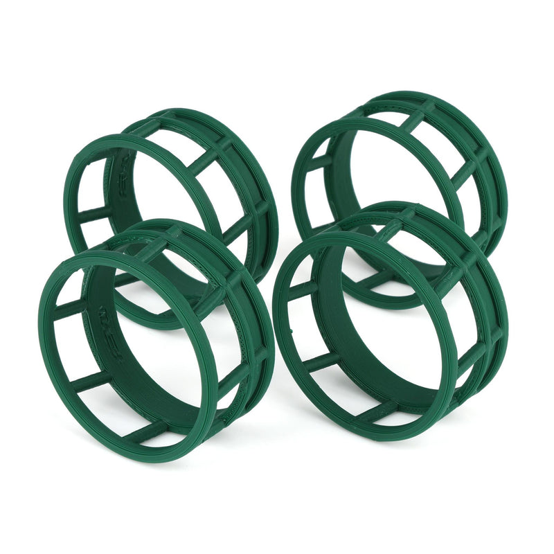 1/64 Green Round Bale Hay Feeder 4-Pack by REVD Toys, 3D Printed