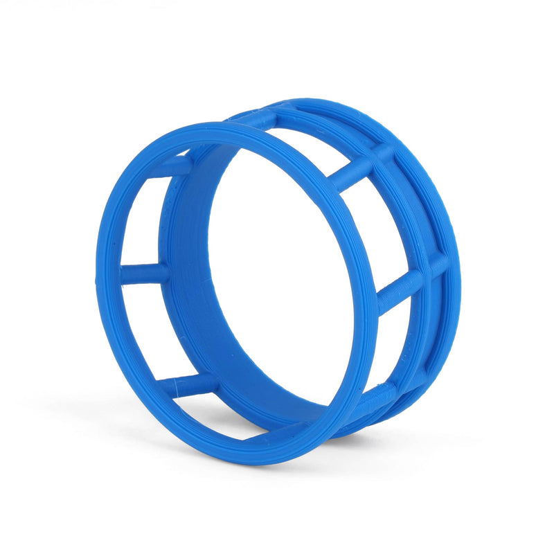 1/64 Blue Round Bale Hay Feeder 4-Pack by REVD Toys, 3D Printed