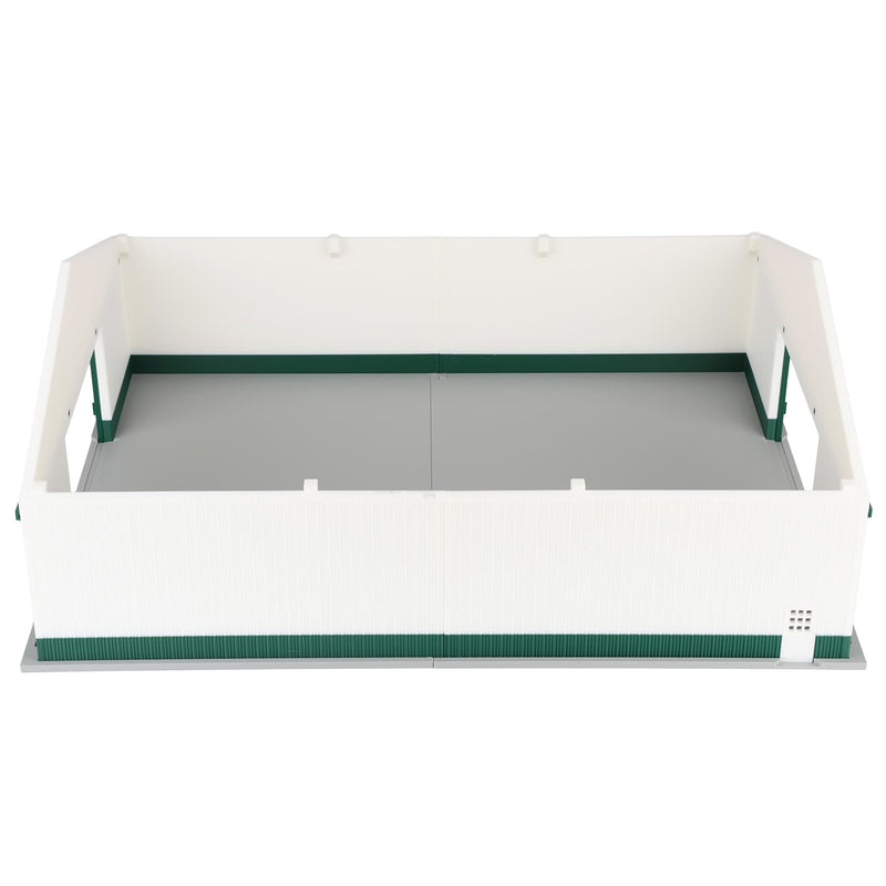 1/64 Large Implement Shed with Wainscoting in Green & White by REVD Toys, 3D Printed