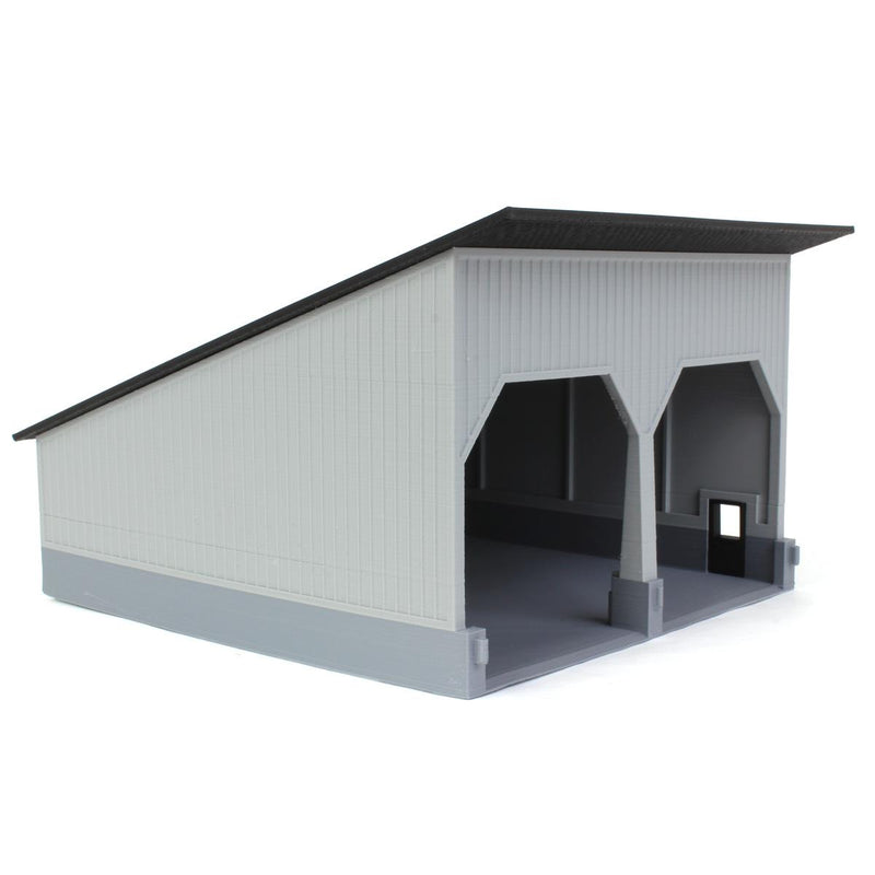 (B&D) 1/64 The Double Bay 40ft x 40ft Cattle Shed, Gray/Black, 3D Printed - Damaged Item
