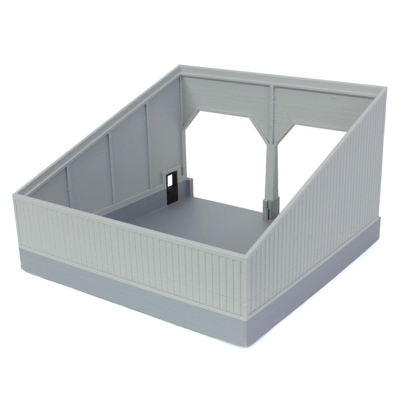 (B&D) 1/64 The Double Bay 40ft x 40ft Cattle Shed, Gray/Black, 3D Printed - Damaged Item