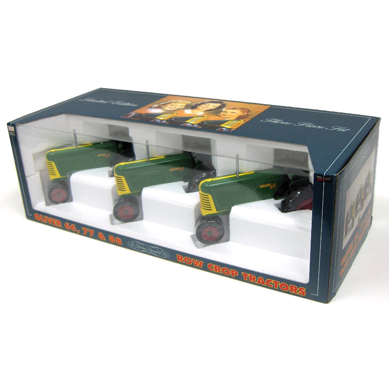 1/16 Oliver 66, 77 & 88 Row Crop "Three Beauties" Tractor Set by SpecCast, Limited Edition