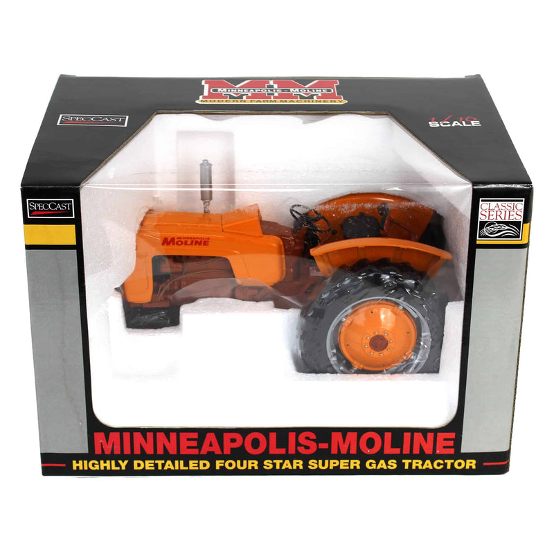 (B&D) 1/16 High Detail Minneapolis Moline Four Star Super Gas Narrow Front Tractor - Damaged Item