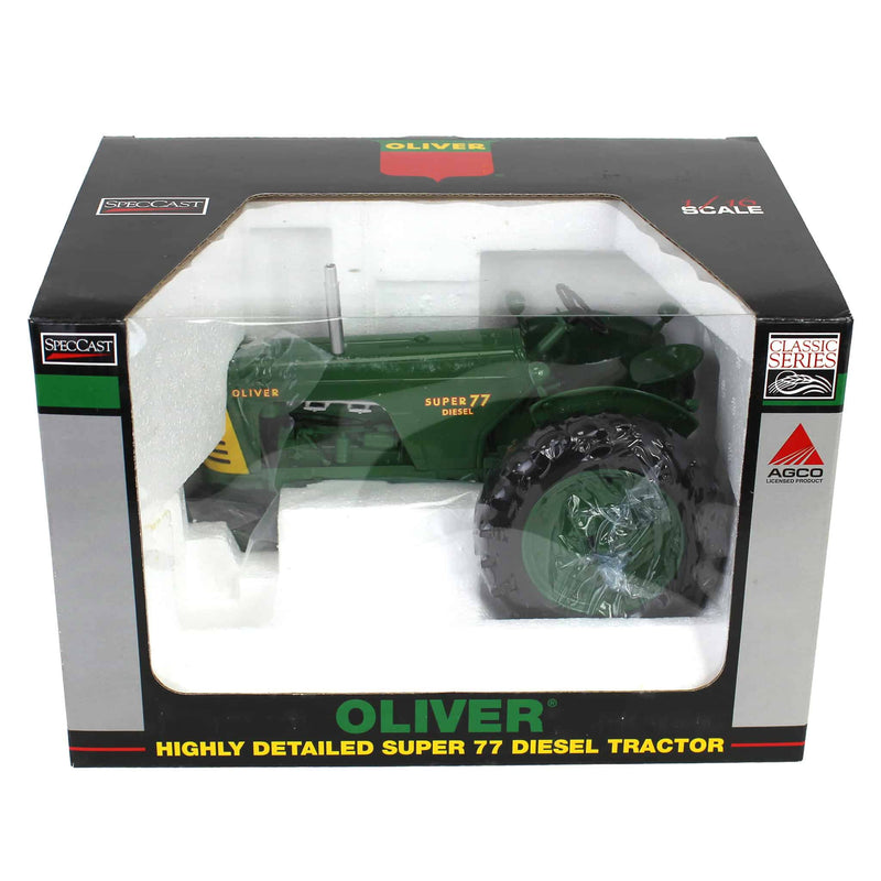1/16 Oliver Super 77 Diesel Tractor with Green Wheels