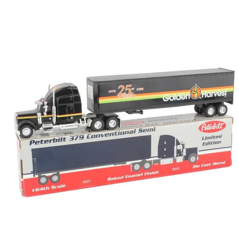 1/64 Golden Harvest 25th Anniversary Limited Edition Peterbilt 379 Semi Truck & Trailer by SpecCast
