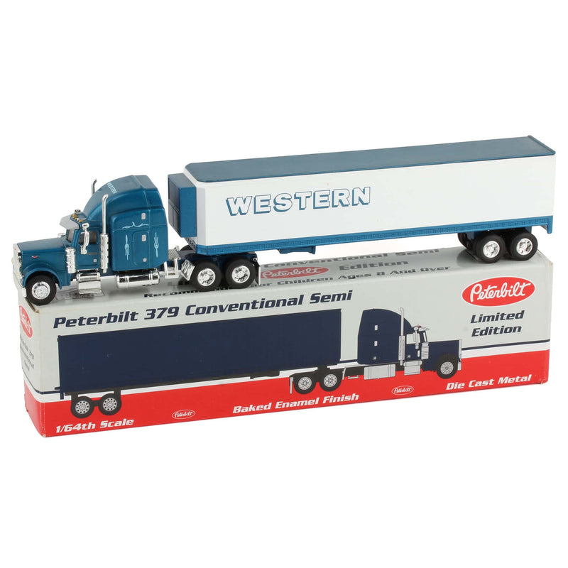 1/64 Peterbilt 379 Conventional Semi Truck & Reefer Trailer by SpecCast, Western