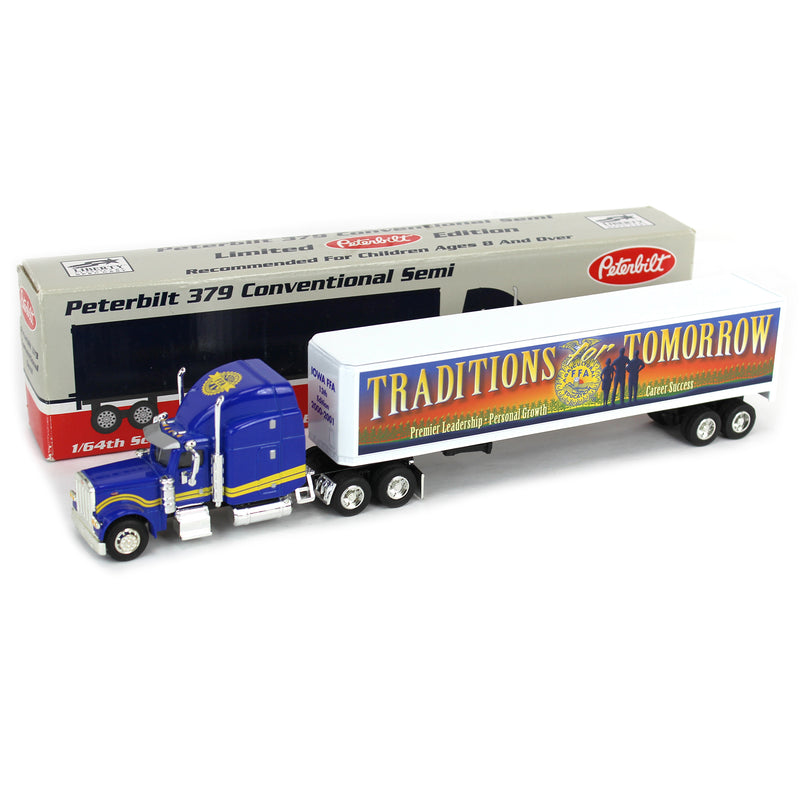 1/64 Peterbilt 379 Conventional Semi Truck with Box Trailer, Iowa FFA 2000-2001