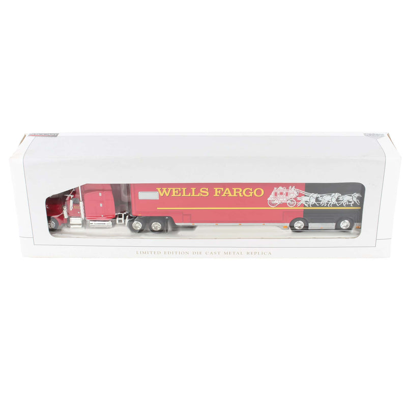 1/64 Wells Fargo Peterbilt 379 Semi Truck with Featherlite Trailer by SpecCast