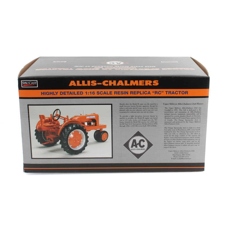1/16 Limited Edition Allis Chalmers RC Resin Tractor, 2009 Orange Spectacular Show, by SpecCast