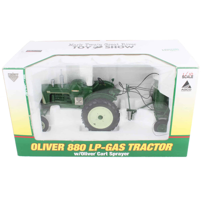 (B&D) 1/16 Oliver 880 with Oliver Cart Sprayer, 2010 25th Annual Mark Twain Great River Toy Show by SpecCast - Damaged Box
