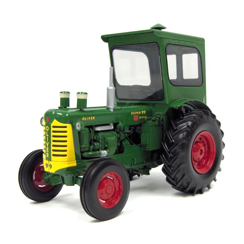 1/16 Oliver Super 99 GM Diesel Tractor with Cab and Red Rims by SpecCast