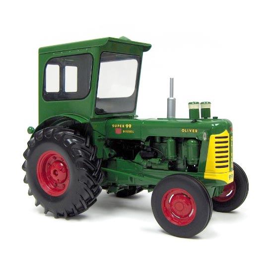 1/16 Oliver Super 99 GM Diesel Tractor with Cab and Red Rims by SpecCast
