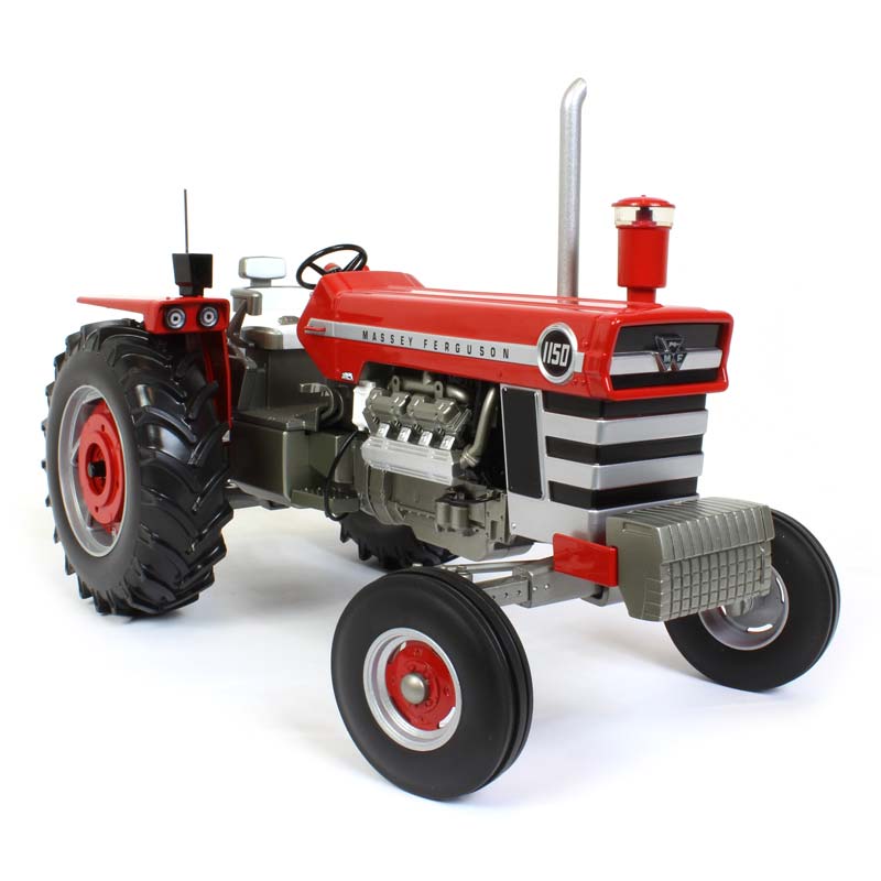1/16 Massey Ferguson 1150 Wide Front Tractor with Weights, Radio and Straight Pipe by SpecCast
