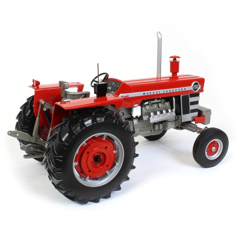 1/16 Massey Ferguson 1150 Wide Front Tractor with Weights, Radio and Straight Pipe by SpecCast