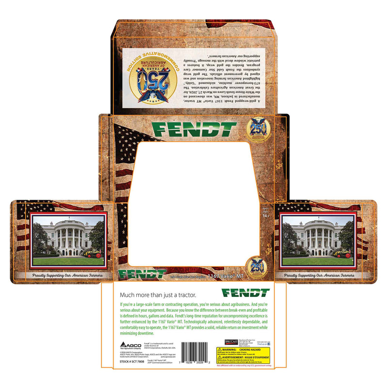 1/64 Fendt 1167 Vario MT "Goldy" Tractor by SpecCast, 250 Years of American Farming Commemorative Edition
