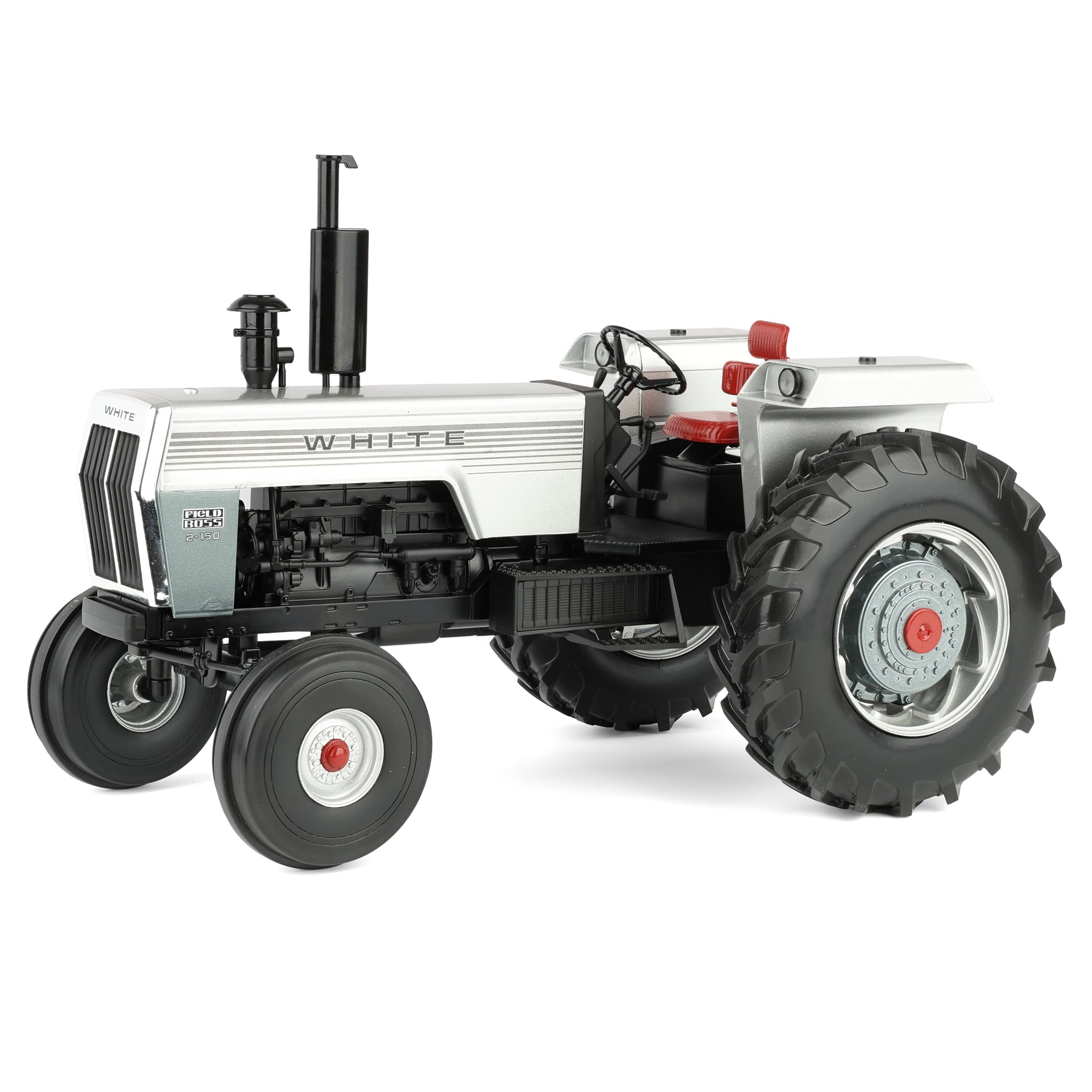 1/16 White 2-150 Silver Stripe Open Station Tractor with Wide