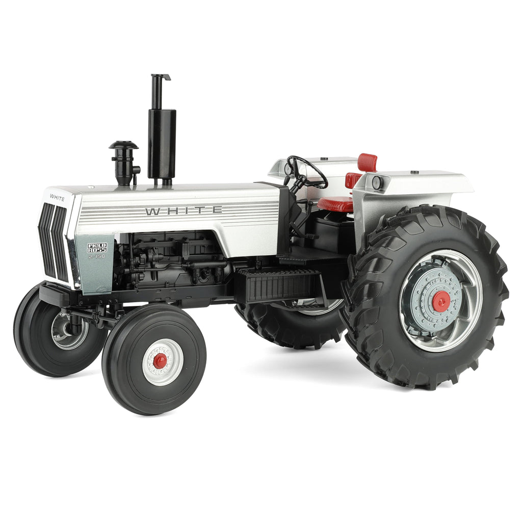 1/16 White 2-150 Silver Stripe Open Station Tractor with Wide