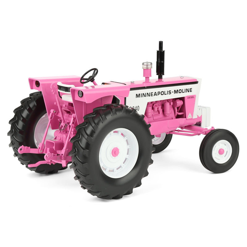 1/16 Pink Minneapolis Moline G840 Open Station Tractor with Wide Front by SpecCast