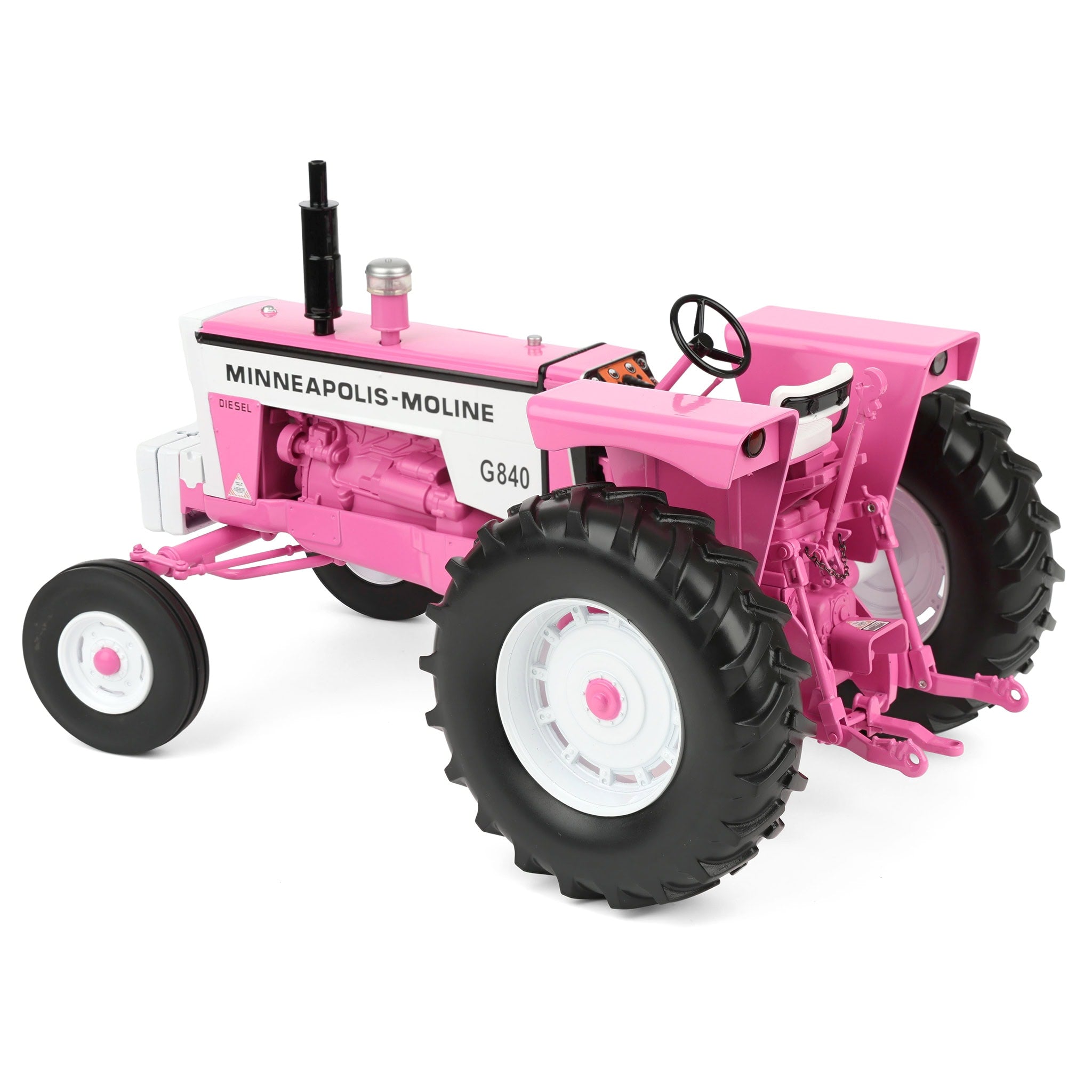 1/16 Pink Minneapolis Moline G840 Open Station Tractor with Wide