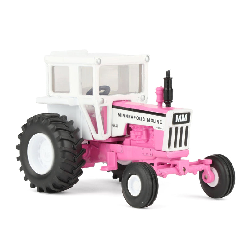 1/64 Pink Minneapolis Moline G840 Tractor with Wide Front & Cab by SpecCast