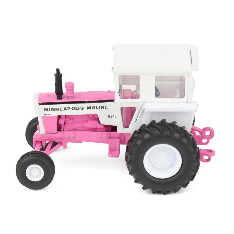 1/64 Pink Minneapolis Moline G840 Tractor with Wide Front & Cab by SpecCast