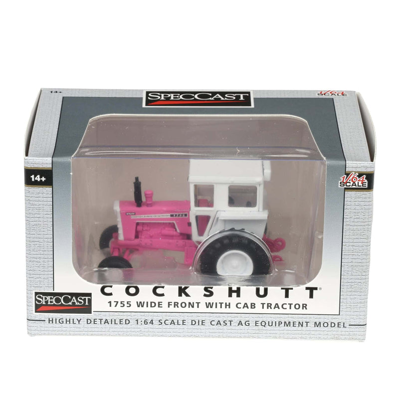 1/64 Pink Cockshutt 1755 Tractor with Wide Front & Cab by SpecCast