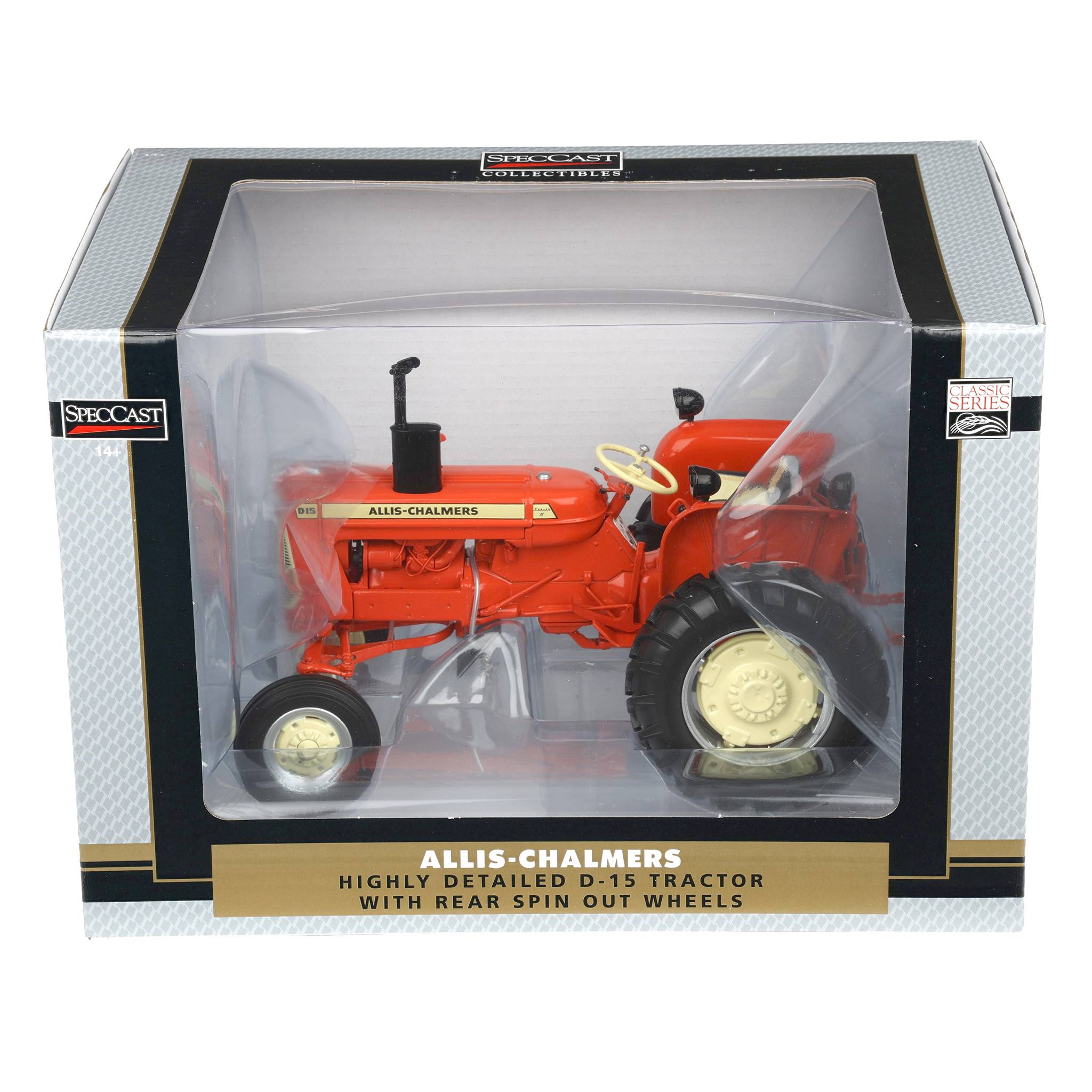 1/16 Allis Chalmers D-15 Tractor with Rear Spin Out Wheels by