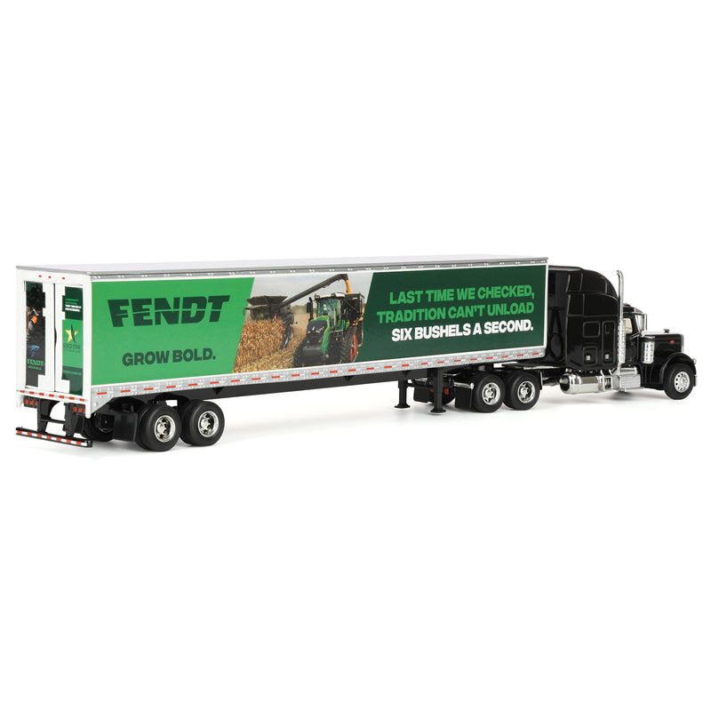 1/64 Peterbilt 379 Semi Truck with Box Trailer by SpecCast, Fendt "Grow Bold"