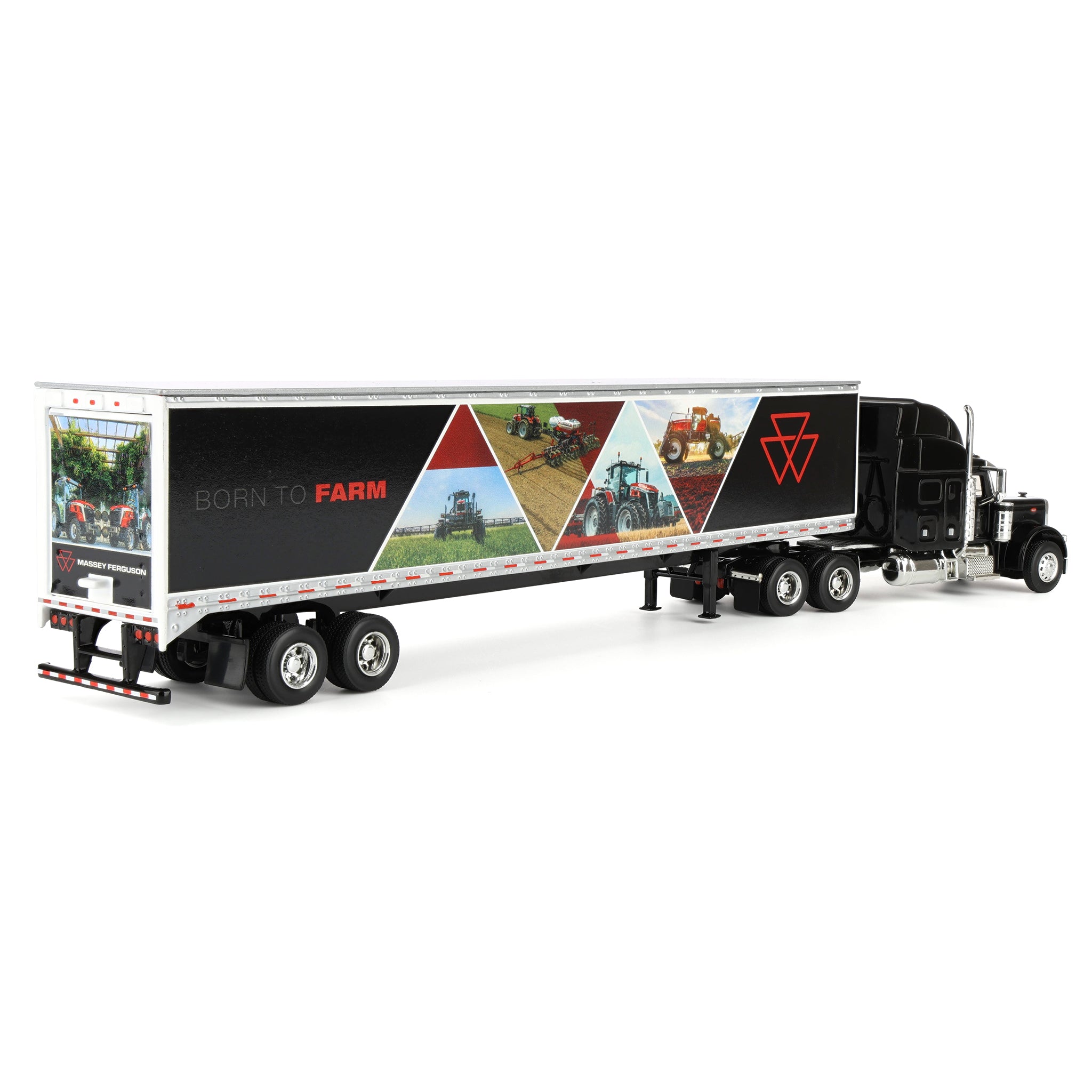 1/64 Peterbilt 379 Semi Truck with Box Trailer by SpecCast, Massey Fer ...
