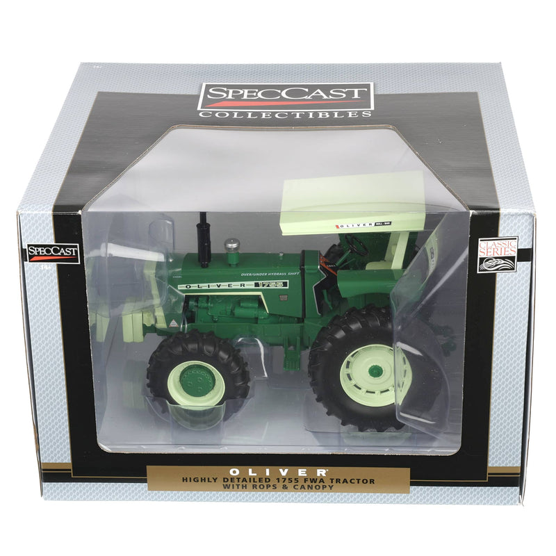 1/16 Oliver 1755 Tractor with FWA, ROPS & Canopy by SpecCast