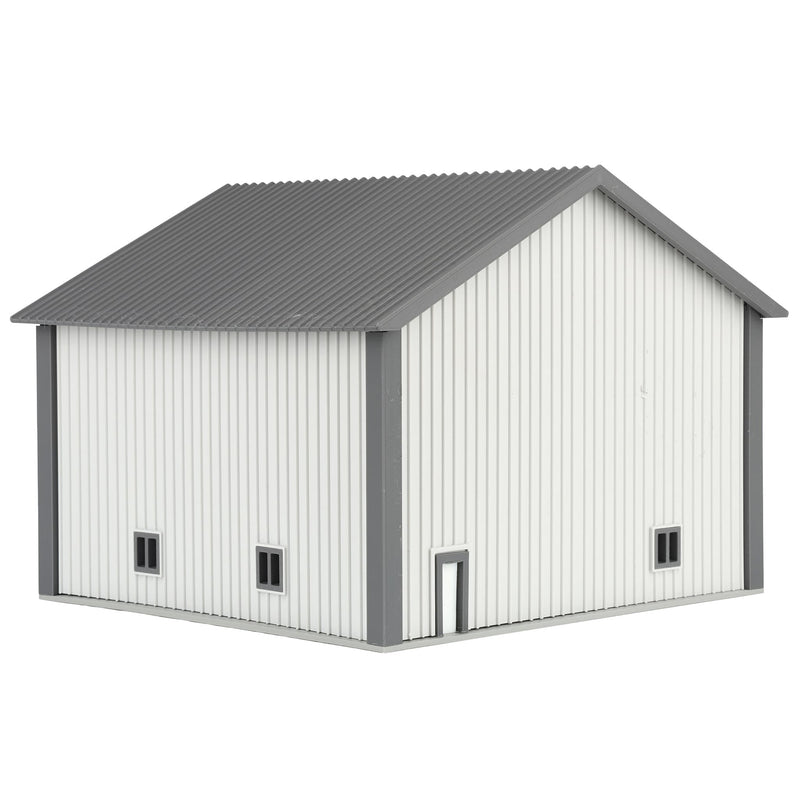 1/64 50 by 50 Shop Light Grey with Dark Door by Microville Toys
