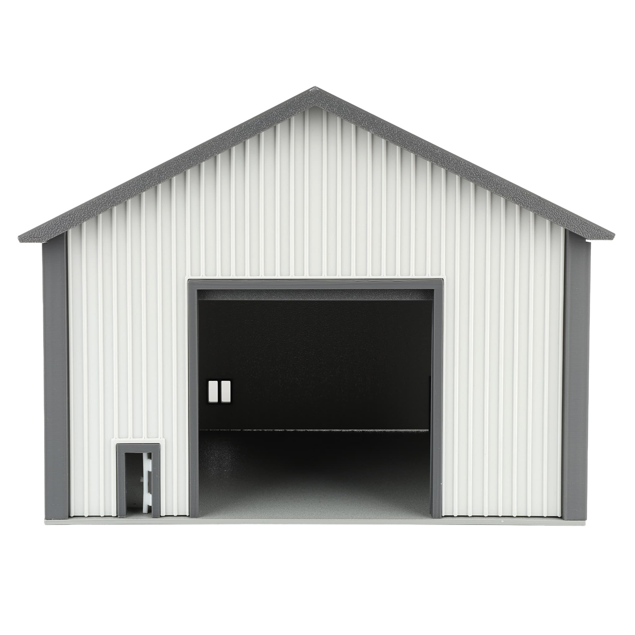 1/64 50 by 50 Shop Light Grey with Dark Door by Microville Toys