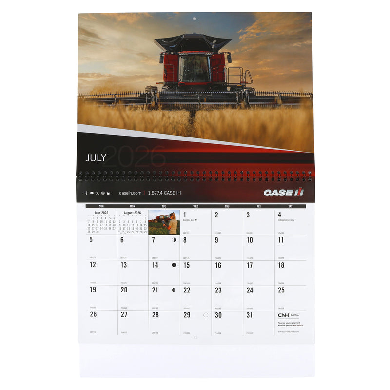 2026 Case IH 12 Month Wall Calendar, 13in x 11.5in