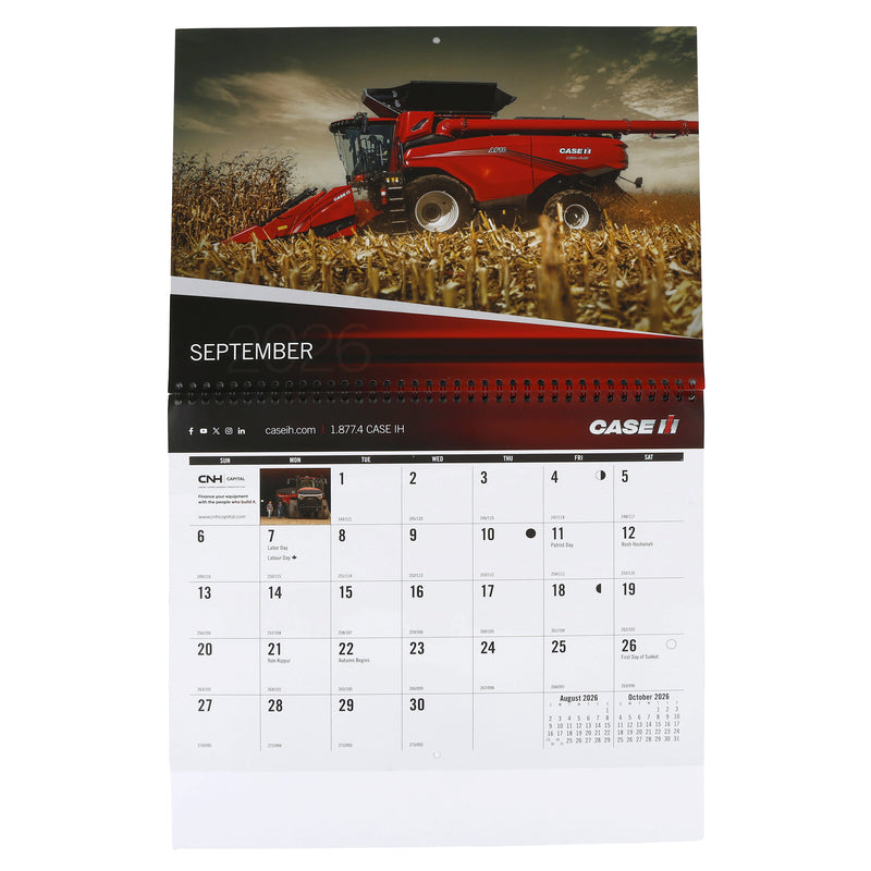 2026 Case IH 12 Month Wall Calendar, 13in x 11.5in