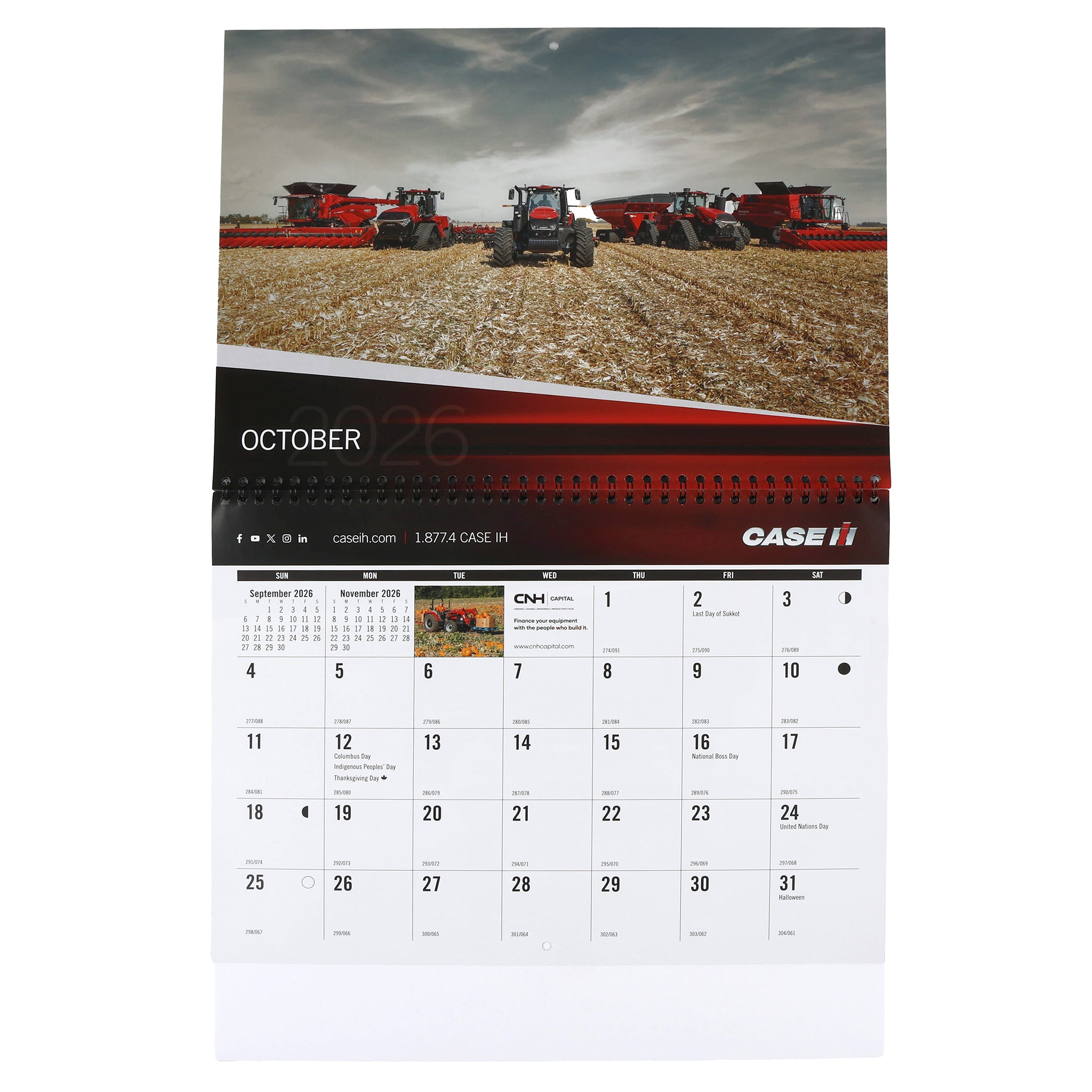 2026 Case IH 12 Month Wall Calendar, 13in x 11.5in — Outback Toys