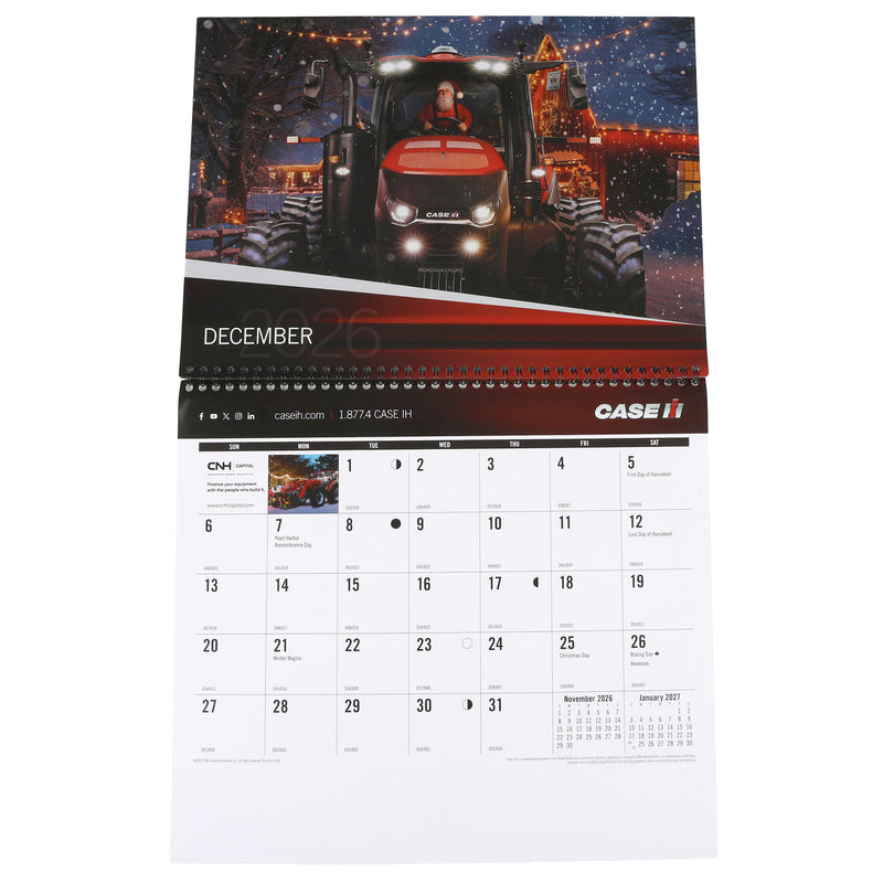 2026 Case IH 12 Month Wall Calendar, 13in x 11.5in
