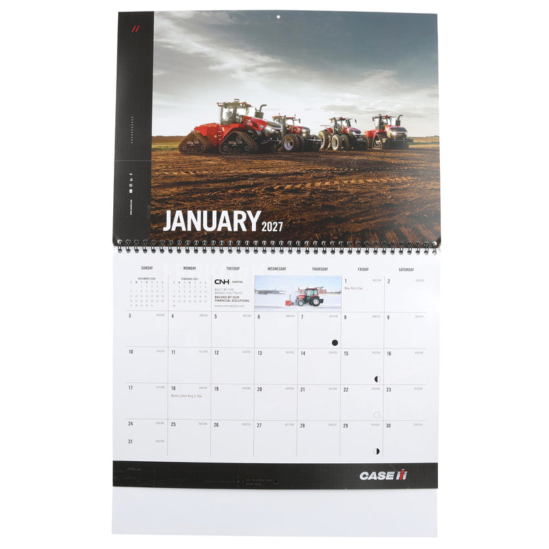 2027 Case IH 12 Month Wall Calendar, 13in x 11.5in