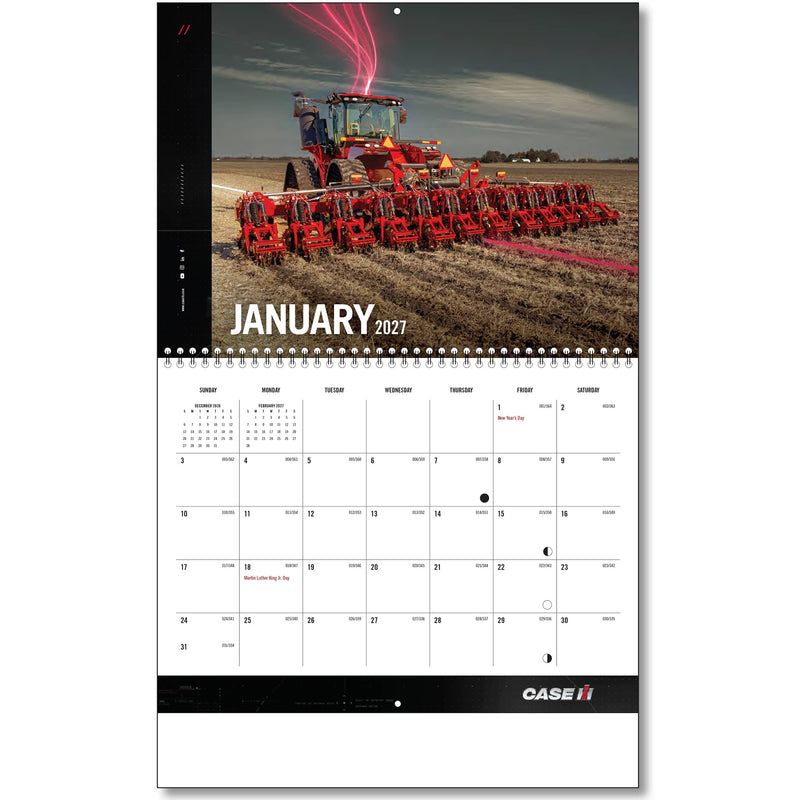 2027 Case IH 12 Month Wall Calendar, 13in x 11.5in