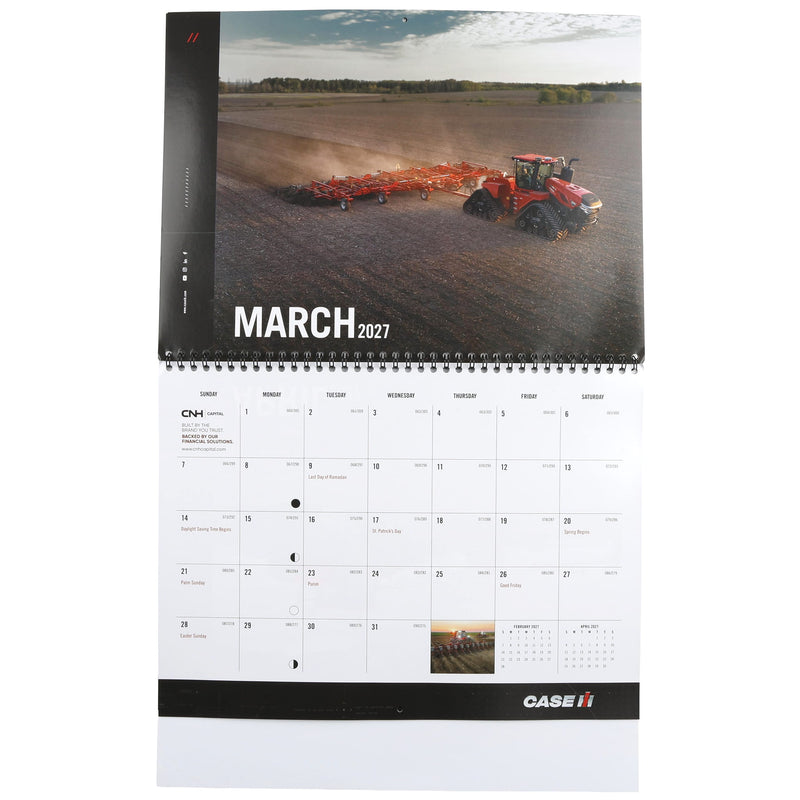 2027 Case IH 12 Month Wall Calendar, 13in x 11.5in