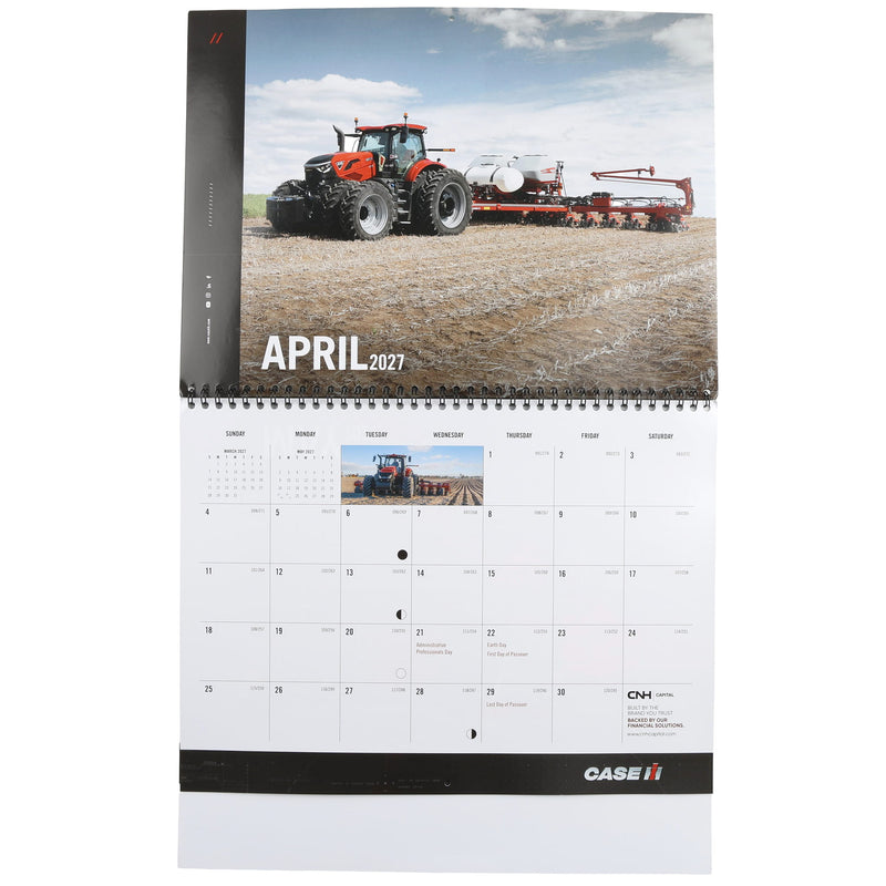2027 Case IH 12 Month Wall Calendar, 13in x 11.5in