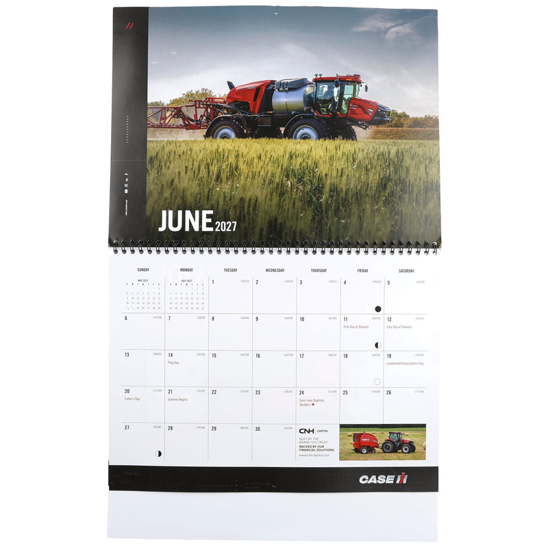 2027 Case IH 12 Month Wall Calendar, 13in x 11.5in