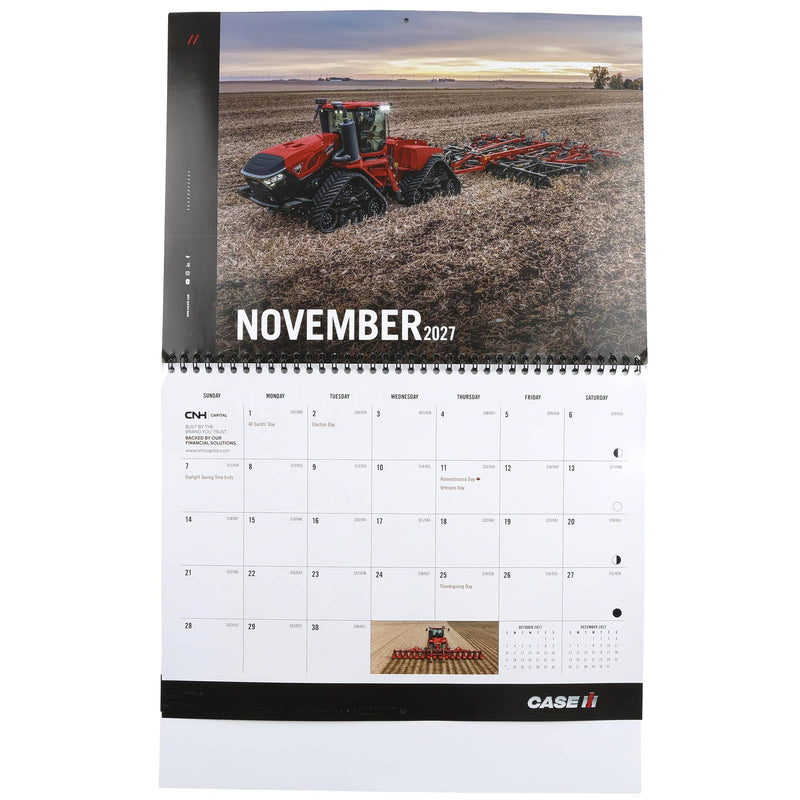2027 Case IH 12 Month Wall Calendar, 13in x 11.5in
