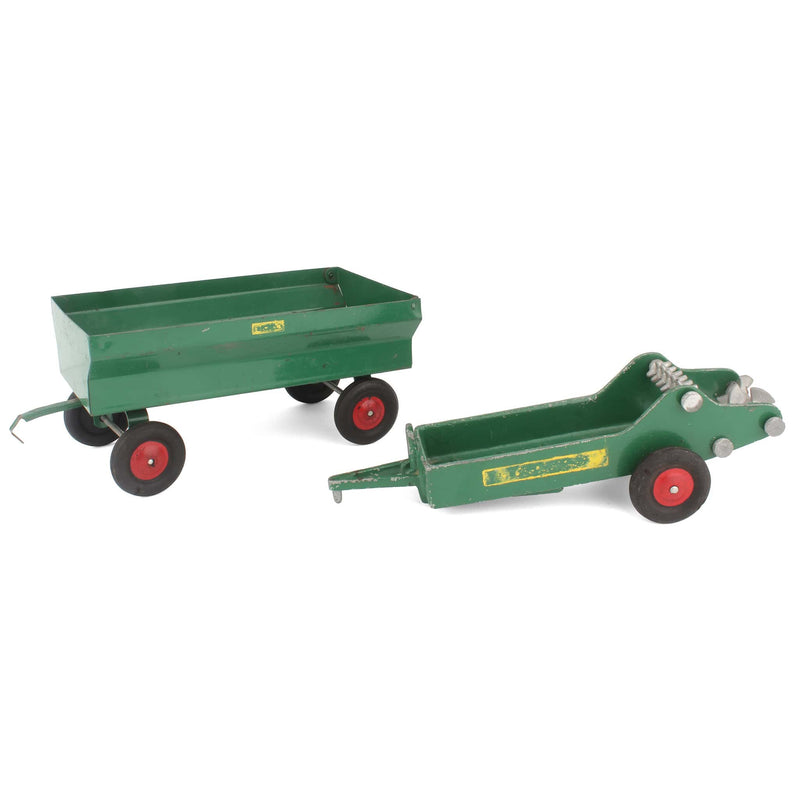 Lot of (2) 1950's Oliver Manure Spreader & Wagon by Slik Toys