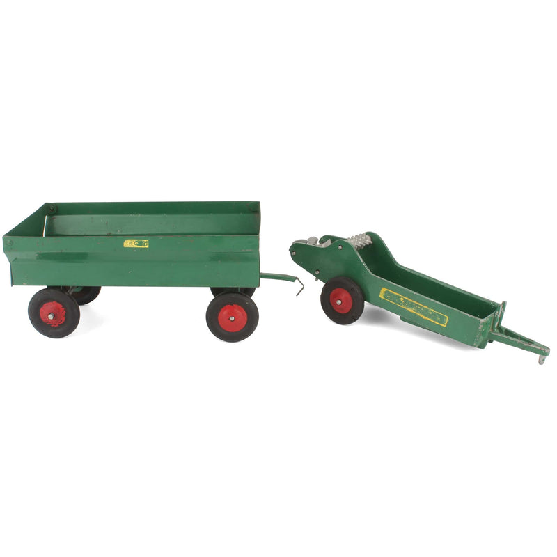 Lot of (2) 1950's Oliver Manure Spreader & Wagon by Slik Toys