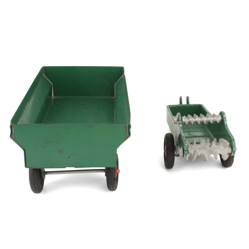 Lot of (2) 1950's Oliver Manure Spreader & Wagon by Slik Toys