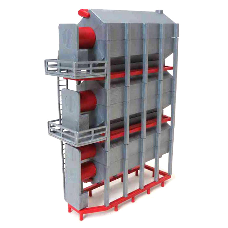 1/64 Red Stationary Triple Grain Dryer by Standi Toys, 3 High