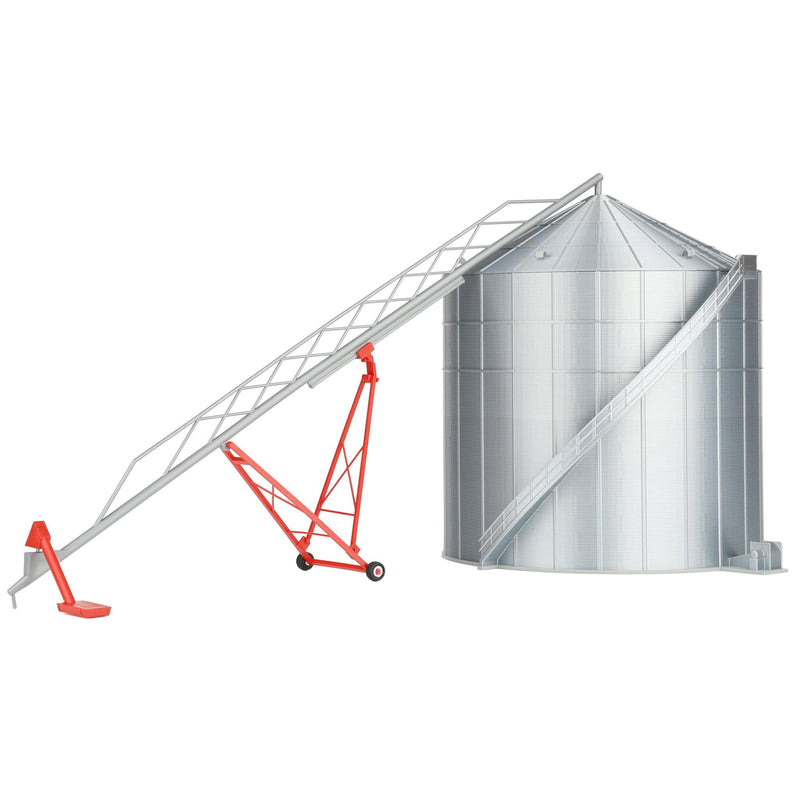 1/64 Red & Silver 115ft Grain Auger Farm Toy Accessory by Standi Toys