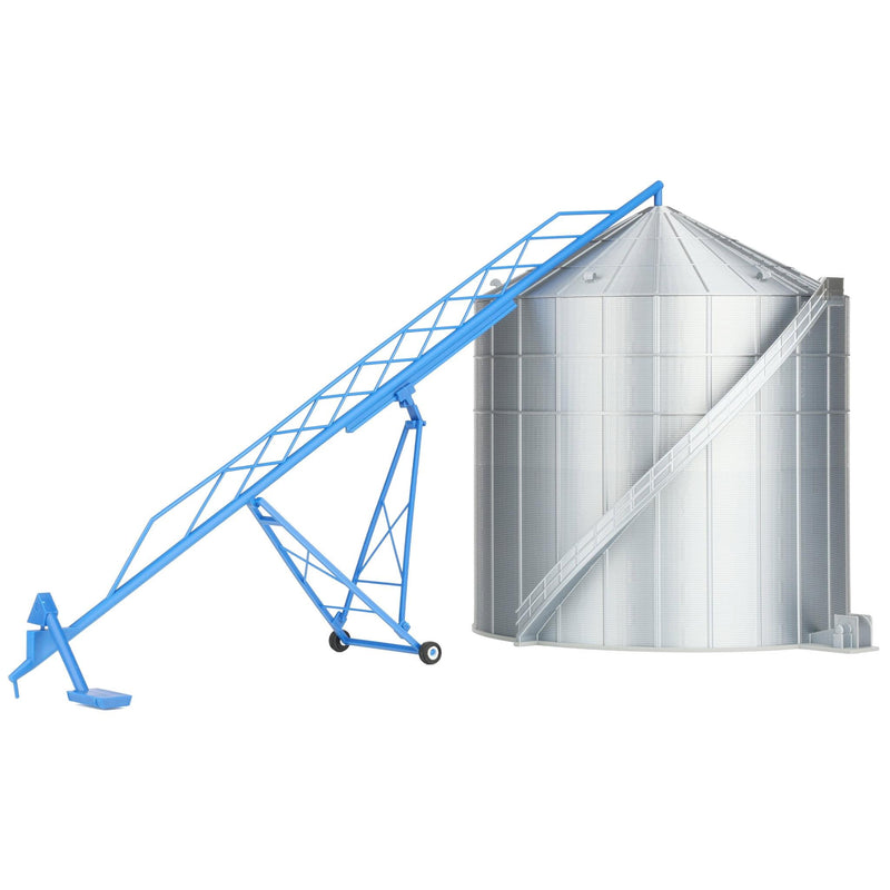 1/64 Blue Plastic 115ft Grain Auger Farm Toy Accessory by Standi Toys